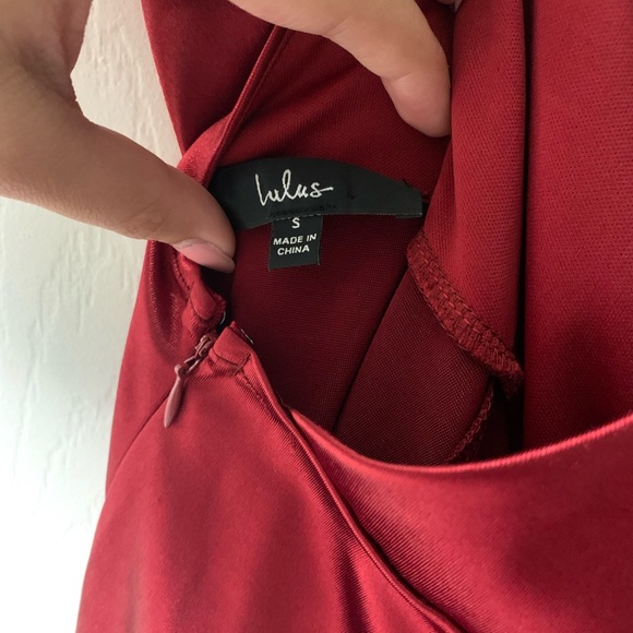 Satin red homecoming dress - Picture 3 of 3